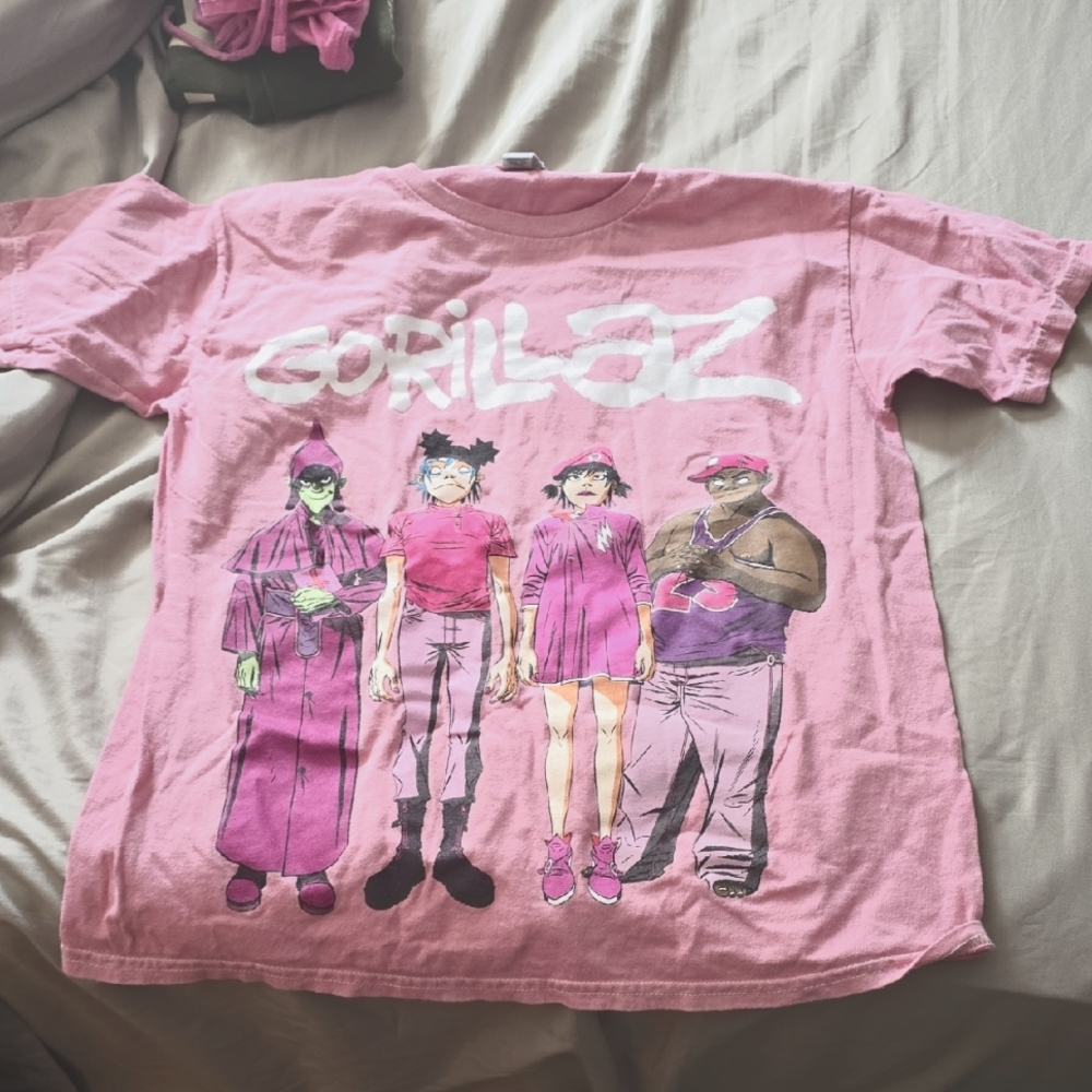 Gildan Pink Graphic Kids T-Shirt Featuring GORILLAZ